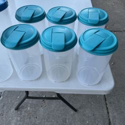 Pitchers With Kids, Popcorn Bowls, Hotdogs And Fries Baskets And Small Storage Bins 