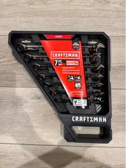 CRAFTSMAN Combination Wrench Set 7 Pieces SAE Gunmetal Chrome