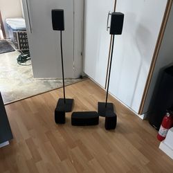 Polk Satellite Speakers With Bose Stands 