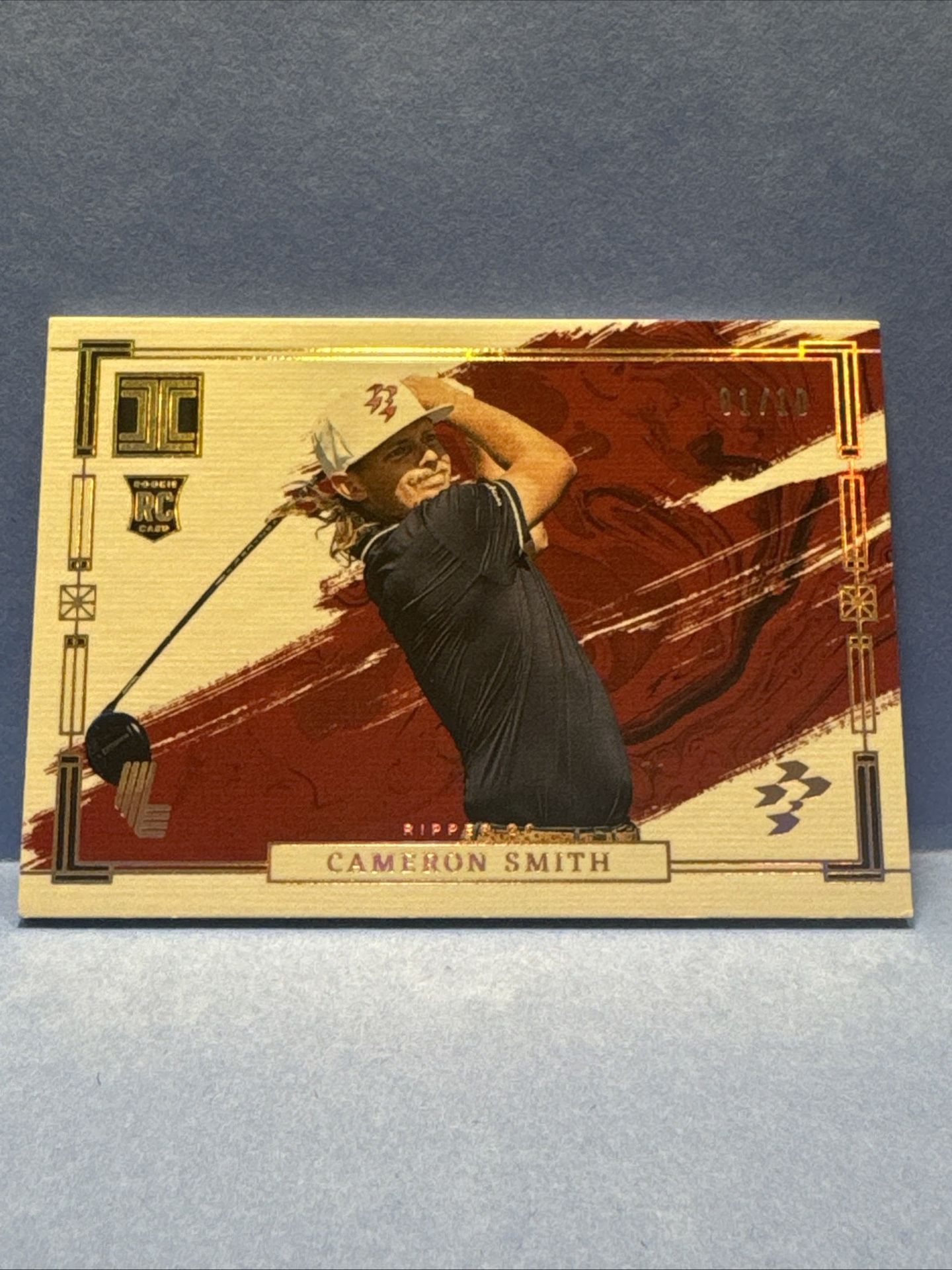Cameron Smith Impeccable LIV Golf #65 Gold Holo Rookie Card. #1 of 10!