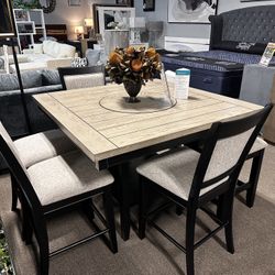 Wood Dining Table Set! $999 🧡🚨✨ Easy Financing, No Credit Needed!