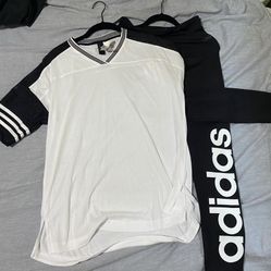 White and black Adidas Outfit