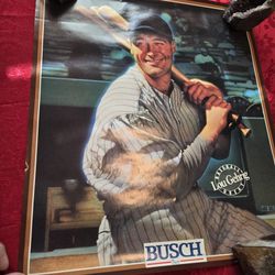 Vintage Lou Gehrig Poster 
