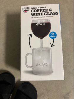 Before and after 5 wine glass and mug