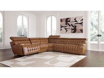 Temmpton Chocolate 5-Piece Power Reclining Sectional