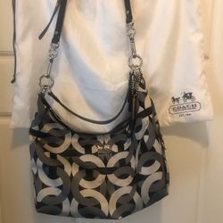 Coach Op Art 2Way Black Shoulder Bag for Sale in Bellflower, CA