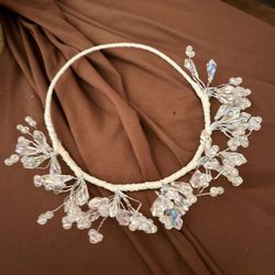 White beaded tiara
