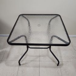 Glass Patio Table 34"