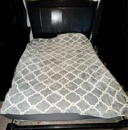 Queen Bed Frame, Box Spring And Used Mattress