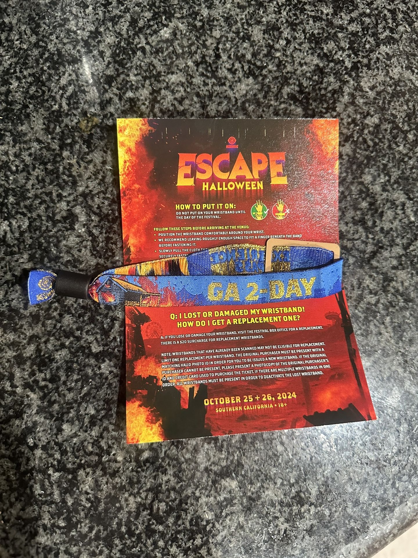 Escape Halloween GA 2-Day Wristband 2024