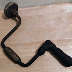 Antique/Vintage Hand Drill W/ Wood Handle And Knob 