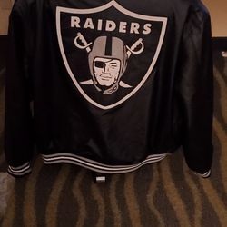 Raiders Black Leather Jacket 