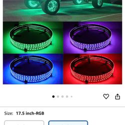 4PCS 17.5" RGB LED Wheel Lights for Truck,