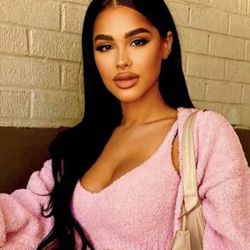 2 Pc Soft Cozy Sweater Crop Halter Pink & Black Tank Tops Pink And Black 