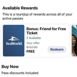 Sea World Passes 