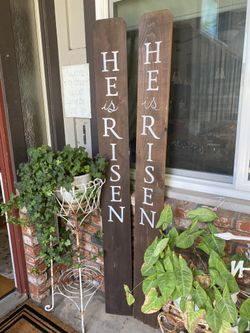 Easter Fence Board Sign Rustic Christian Sign