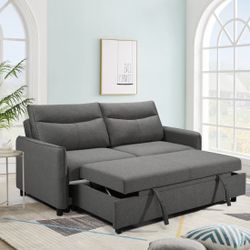 3 In 1 Convertible Sleeper Sofa Bed, Modern Fabric Loveseat Futon Sofa Couch [NEW]