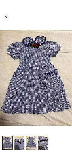 Vintage set of 2 Red and Blue Gingham 2T dresses