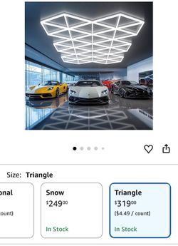Triangle LED Garage Light - 71 Pack Hexagonal Lights, 710W 78100LM Super Bright Garage Ceiling Lights, Larger Size Honeycomb Light for Warehouse Works