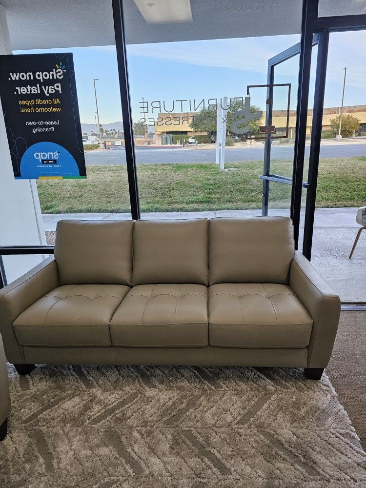 100% Leather Sofa- Galligher 