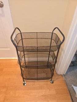 Metal 3 Tier Rolling Cart