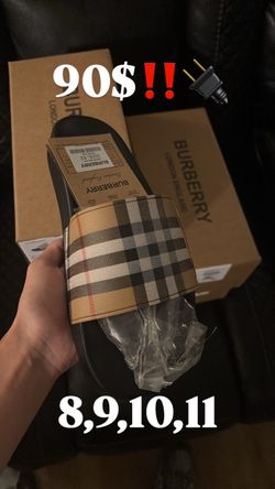Burberry Check Slide Sandals