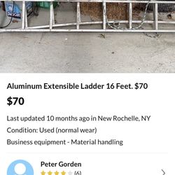 Aluminum Ladder Extendible $70
