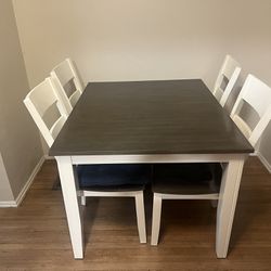 Gray Kitchen Table With 4 Chairs 