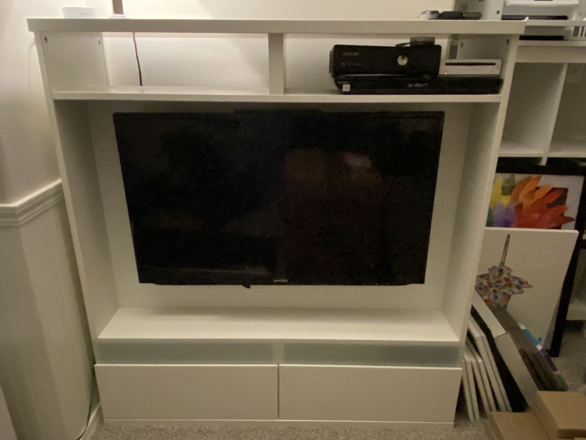 Samsung 40” Smart TV, Mount, & IKEA Wall Media Unit