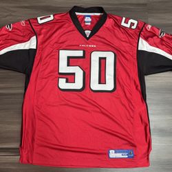 Reebok Atlanta Falcons Ed Hartwell #50 NFL Home Stitched Jersey Men’s 54 2XL  100% authentic. Good condition.   The product is a Reebok Atlanta Falcon