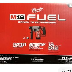 Milwaukee 2912-20 M18 1” SDS Plus Rotary Hammer New In Box