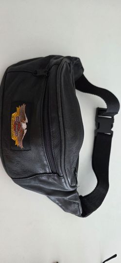 Harley-Davidson black leather fanny pack