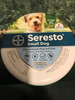 Seresto Tick and Flea collar for small dog. My dog has passed on. He wore it for 5 days.