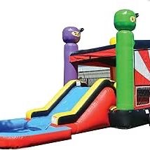 JumpOrange Ninja Warrior Commercial Grade Bounce House Water Slide Combo with Splash Pool for Kids and Adults (with Blower), Wet Dry Use, Basketball H