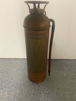Rare Vintage Hale Brass/Copper Fire Extinguisher