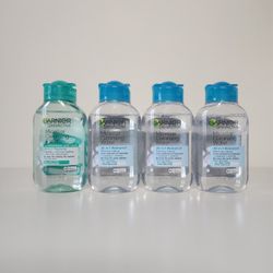 4 Garnier Micellar Cleansing Water Travel Size 3.4oz