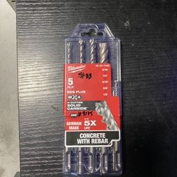 Milwaukee 4-Cutter SDS-PLUS Carbide Hammer Drill Bit Kit (5-Piece)