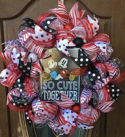 Mickey Valentine’s Day wreath