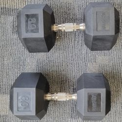 Hampton Urethane Hex Dumbbells 80lb Pair