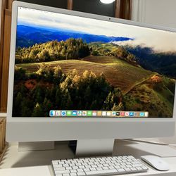 Apple iMac 24inch M1 Chip 8GB/256GB 2021 Model like new condition. Trade for MacBook