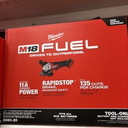 Milwaukee New Grinder 41/2”-5” Fuel 