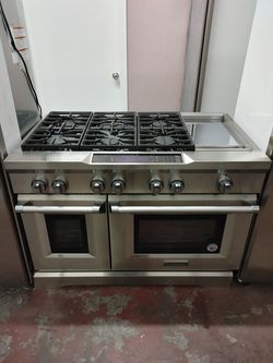 Kitchen Aid 48" stainless steel range stove