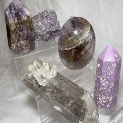 Super 7 Purple Healing Crystal Lot