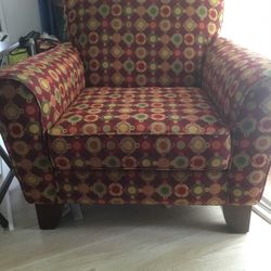 Accent Chair Modern Print