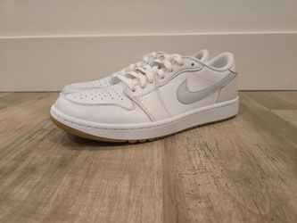 JORDAN RETRO 1 LOW PURE PLATINUM GOLF SHOES MENS...SZ 10.5...BRAND NEW