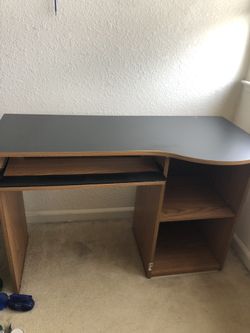 Black Cherry Oak Computer Desktop Desk