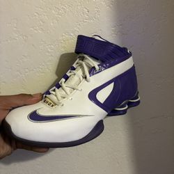 Rare Nike shox elite TB basketball white purple