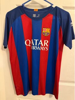 FC Barcelona Jersey Boys 14 Qatar Airways Soccer La Liga FCB Home