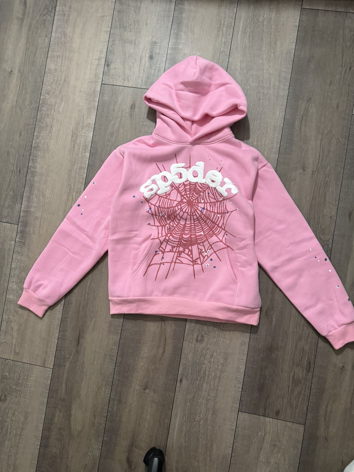 BRAND NEW LIGHT PINK SMALL SPIDER HOODIE