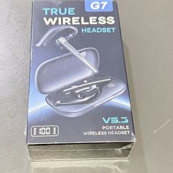 Bluetooth Headset V5.3, Wireless Earpiece with 500mAh Charging Case Hand-Free Headphones Noise Canceling Mic for Office/Driving/Business